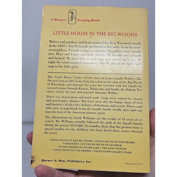 Vintage Lot (7) "Little House On The Prairie" Laura Ingalls Wilder Books (1971) - Picture 16 of 16